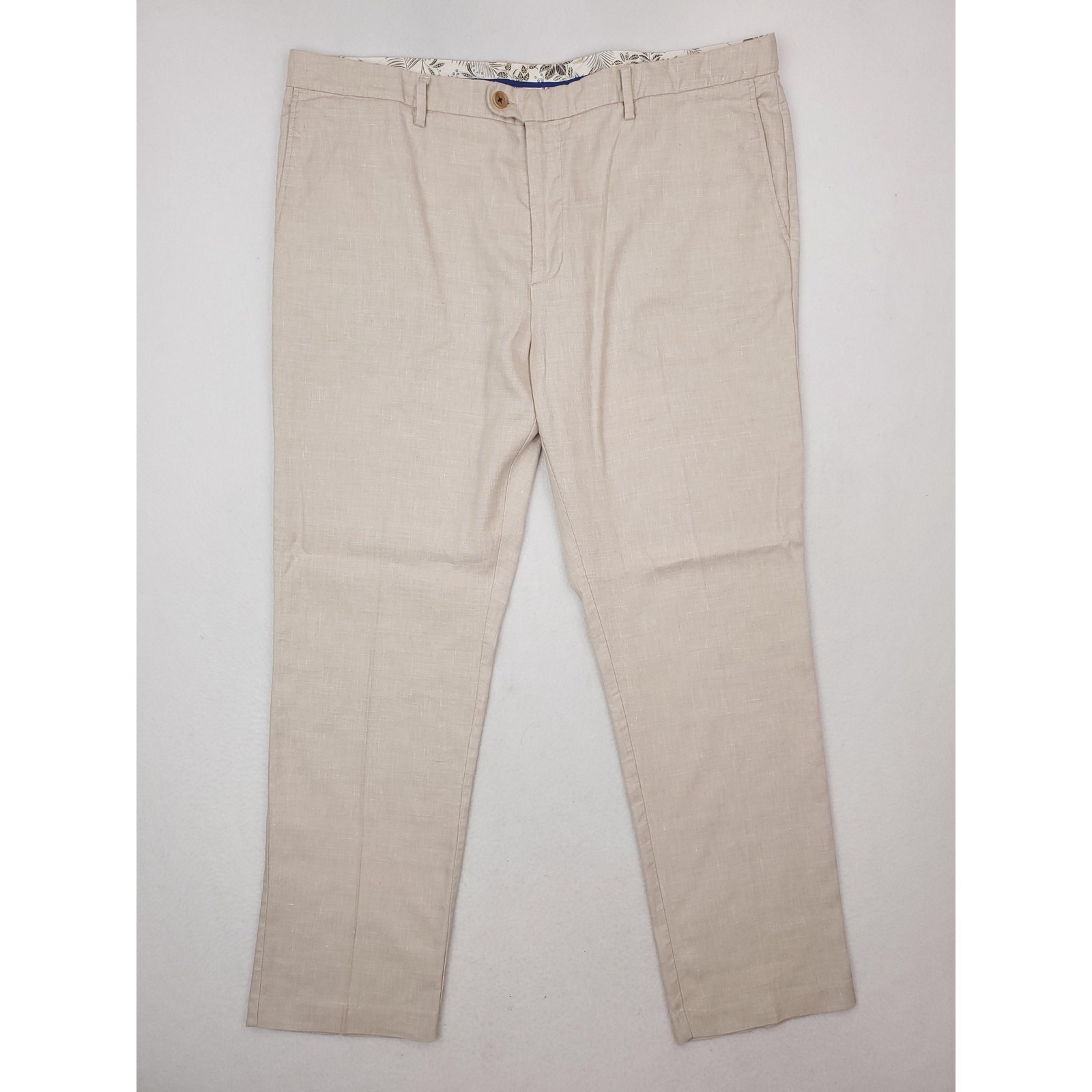 Tommy Bahama Pants Mens 42x32 Beige Linen Blend Chino Dress Casual Summer